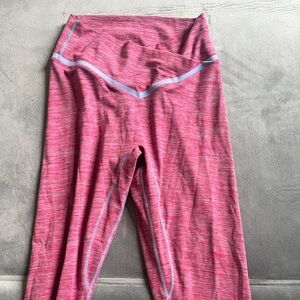 Pink Textured Leggings with Relaxed Fit
